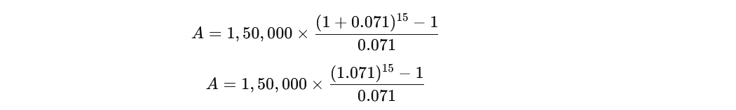 Calculate the Maturity Amount (A):
Substitute the values