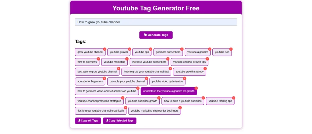 Youtube Tag Generator Free