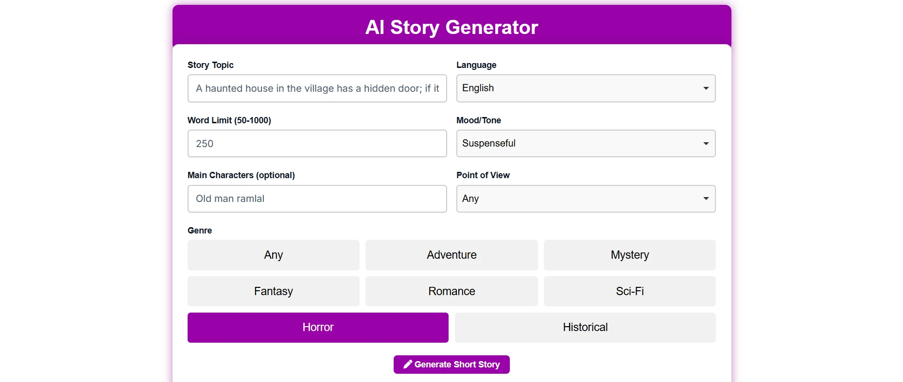AI Story Generator Free Unlimited