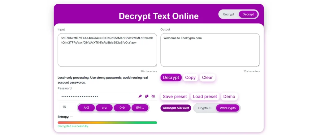 Text Decryption