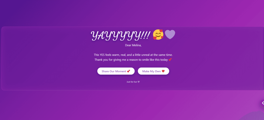 Valentine proposal link