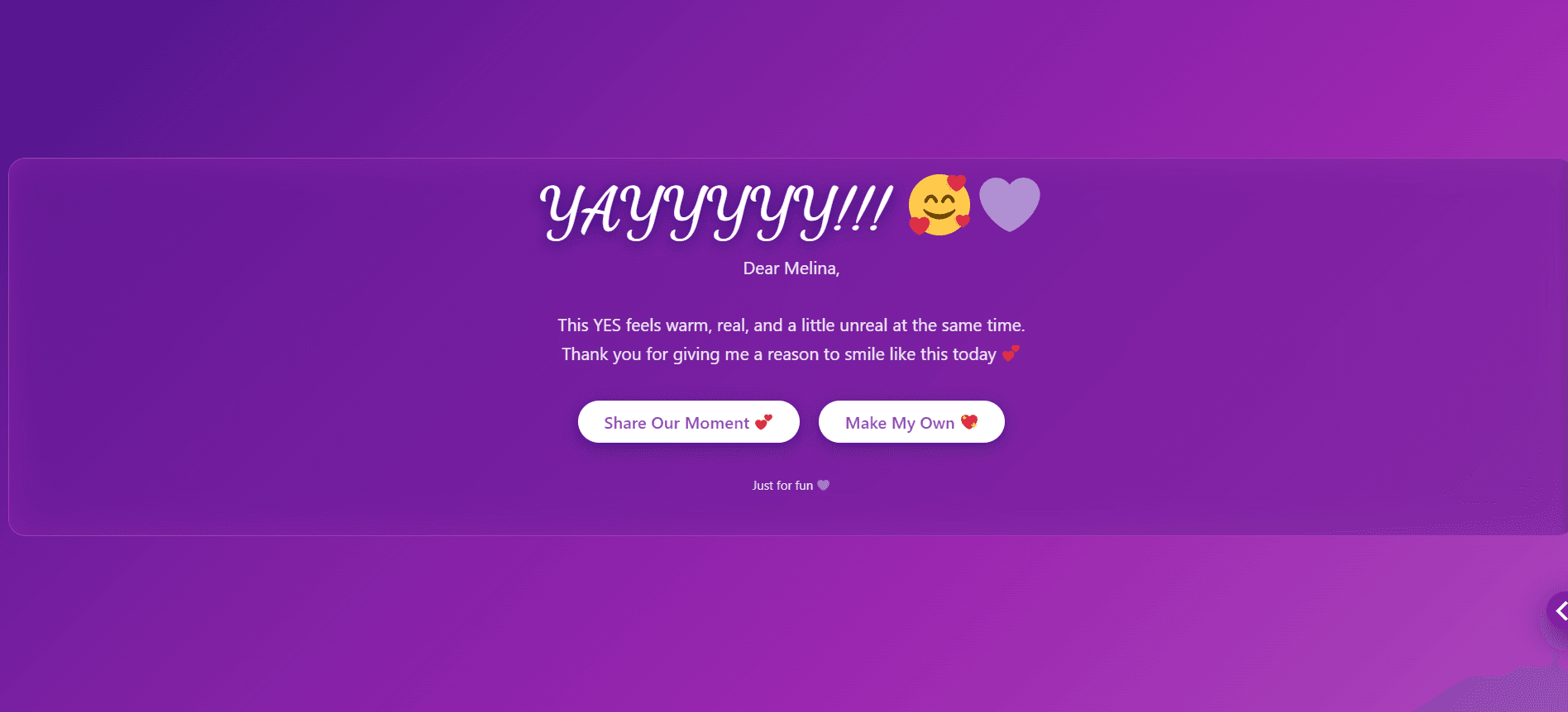 Valentine proposal link