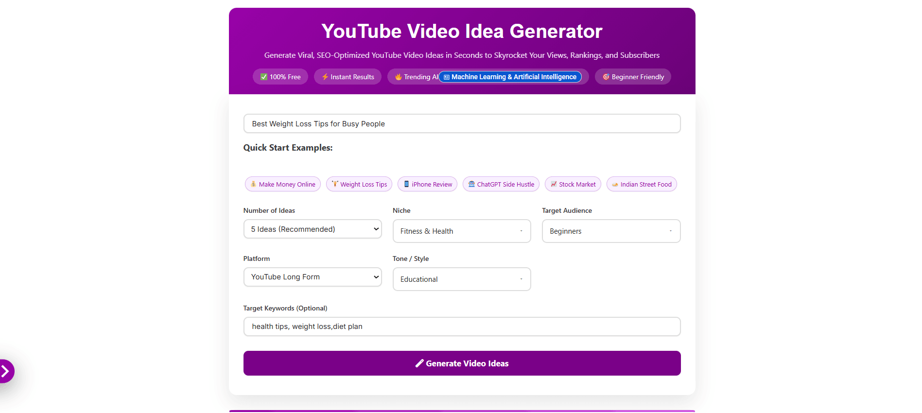 How to Use youtube Video Ideas Generator